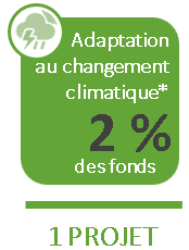Adaptation et resilience au climat : 3 % des fonds en 1 projet